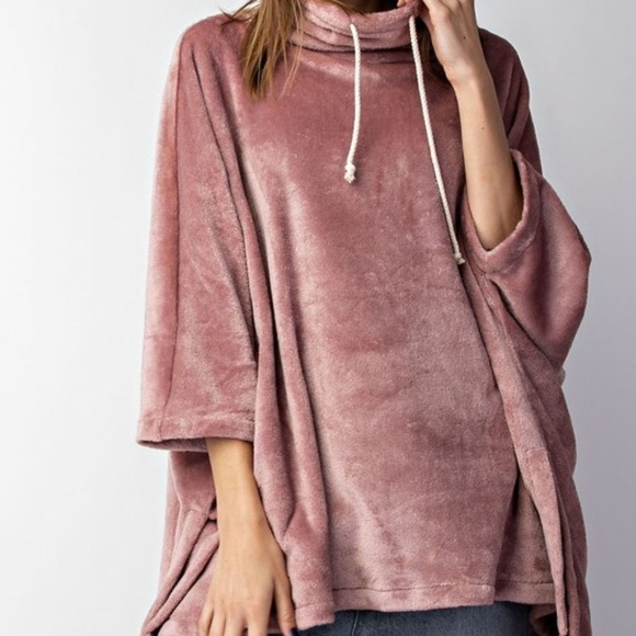 ❄️MOCHA VELVET PONCHO - Picture 6 of 7